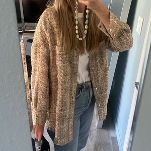 IRO TIMERA LUREX TWEED OVERSHIRT
MIXED BEIGE size 36